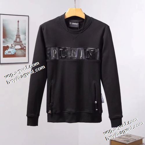 2021秋冬 フィリッププレイン PHILIPP PLEIN フィリッププレインブランド コピー 今買い◎得 プルオーバーパーカー 秋の定番 ロゴパーカー 定番無地パーカー