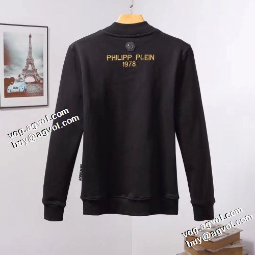 2021秋冬 フィリッププレイン PHILIPP PLEIN フィリッププレインブランド コピー 今買い◎得 プルオーバーパーカー 秋の定番 ロゴパーカー 定番無地パーカー