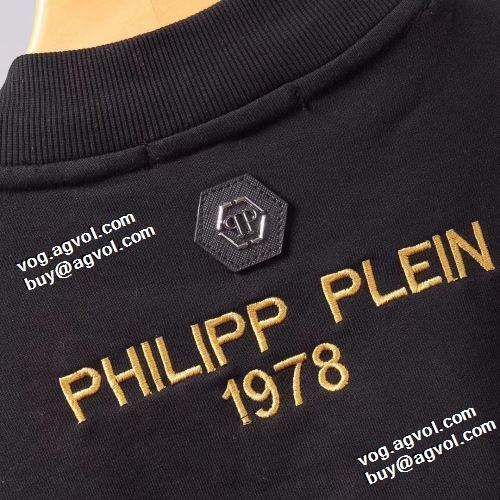 2021秋冬 フィリッププレイン PHILIPP PLEIN フィリッププレインブランド コピー 今買い◎得 プルオーバーパーカー 秋の定番 ロゴパーカー 定番無地パーカー