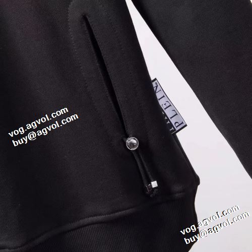2021秋冬 フィリッププレイン PHILIPP PLEIN フィリッププレインブランド コピー 今買い◎得 プルオーバーパーカー 秋の定番 ロゴパーカー 定番無地パーカー