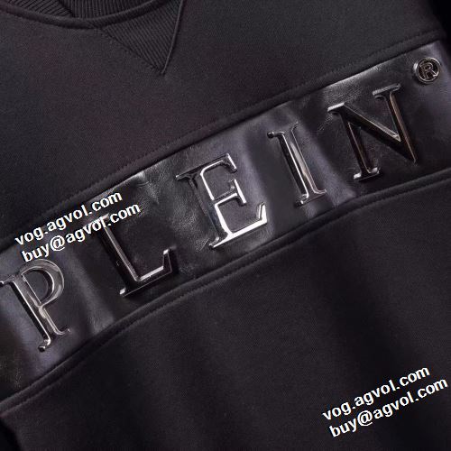 2021秋冬 フィリッププレイン PHILIPP PLEIN フィリッププレインブランド コピー 今買い◎得 プルオーバーパーカー 秋の定番 ロゴパーカー 定番無地パーカー