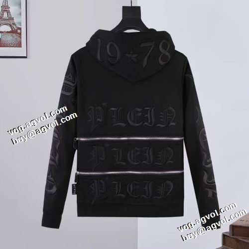 人気ブランド 適度な厚み フィリッププレインスーパーコピー ジャケット フィリッププレイン PHILIPP PLEIN 2021秋冬 フード付きコート