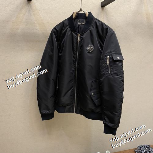 フィリッププレイン PHILIPP PLEIN  ブルゾン フィリッププレインコピーブランド 2021秋冬 定番のアイテム シンプルなデザイン 適度な厚み 