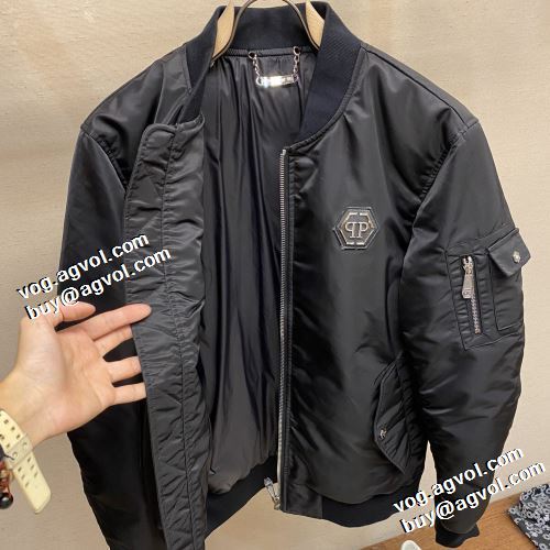 フィリッププレイン PHILIPP PLEIN  ブルゾン フィリッププレインコピーブランド 2021秋冬 定番のアイテム シンプルなデザイン 適度な厚み 