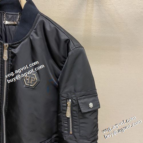 フィリッププレイン PHILIPP PLEIN  ブルゾン フィリッププレインコピーブランド 2021秋冬 定番のアイテム シンプルなデザイン 適度な厚み 
