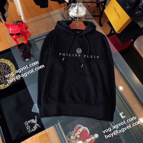 売れ筋のいい 2色可選 フィリッププレインスーパーコピー パーカー フィリッププレイン PHILIPP PLEIN 2021秋冬 ロゴパーカー 定番無地パーカー