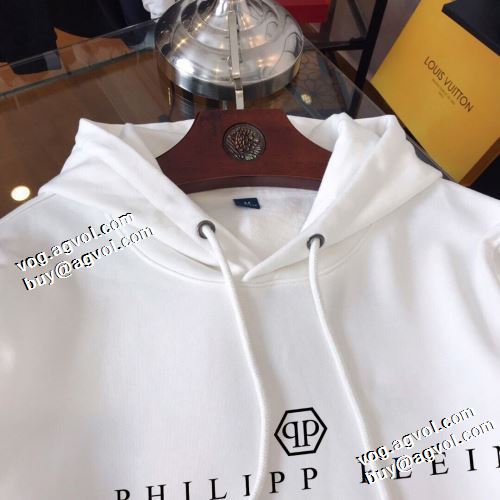 売れ筋のいい 2色可選 フィリッププレインスーパーコピー パーカー フィリッププレイン PHILIPP PLEIN 2021秋冬 ロゴパーカー 定番無地パーカー