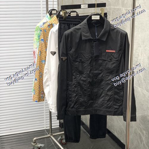 2色可選 プラダ PRADA 2021春夏 超人気美品◆ PRADAブランド コピー カジュアルカラージャケット