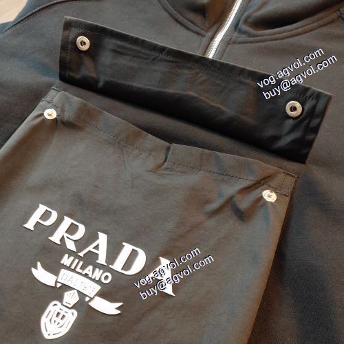 着心地抜群 2021秋冬 ジャケット プラダ スーパーコピー PRADA パーカー おしゃれさ抜群パーカ