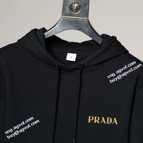 お洒落に魅せる ポップ 2021秋冬 プラダスーパーコピー プラダ PRADA 個性的なデザ ジャージセット 帽子付き スタイリッシュ 2色可選 