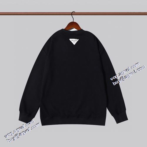 プルオーバーパーカー 2色可選 プラダ PRADA プラダ偽物ブランド 2021秋冬 オリジナル プリントパーカ 今話題の最新作 ジップパーカー