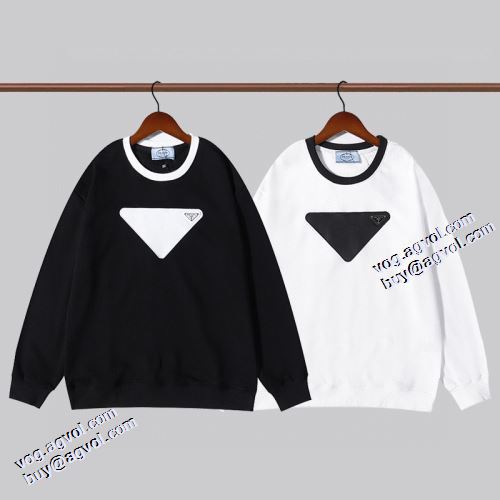一番人気の新作はこれ 2021秋冬 プリントパーカ 高級感漂わせる プラダ PRADA 秋の定番 プルオーバーパーカー 2色可選 プラダスーパーコピー 代引