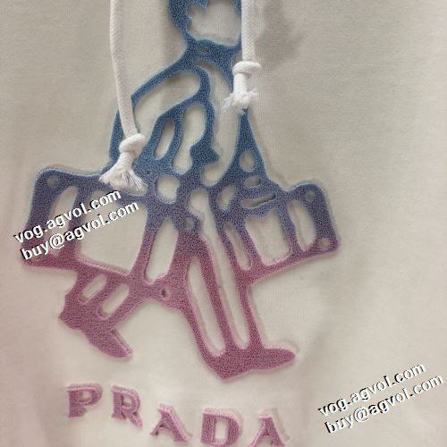 2021秋冬 パーカー 人気ブランド プラダ PRADA 2色可選 プラダブランド 偽物 通販 プリントパーカ 秋の定番 スタイリッシュ