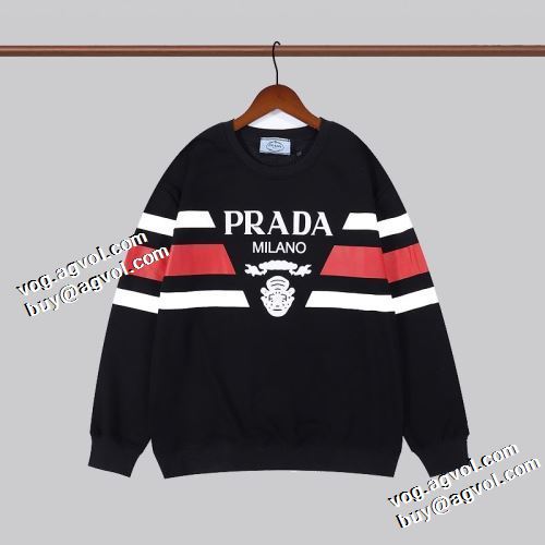 プラダ PRADA ジップパーカー 活用できるアイテム プルオーバーパーカー 2021秋冬 プラダブランドコピー 2色可選 プリントパーカ