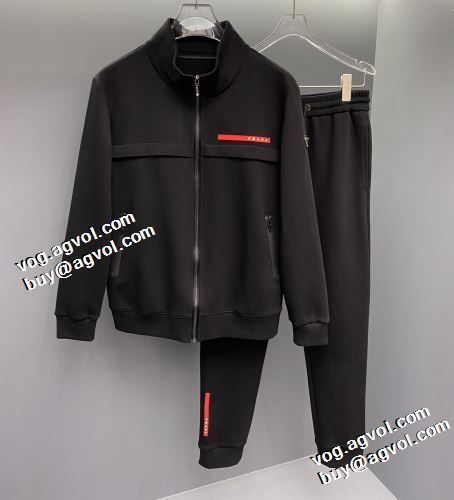 海外セレブ愛用 プラダスーパーコピー 2021秋冬 プラダ PRADA ビンテージ感ある セットアップ上下 2色可選 程よい厚み