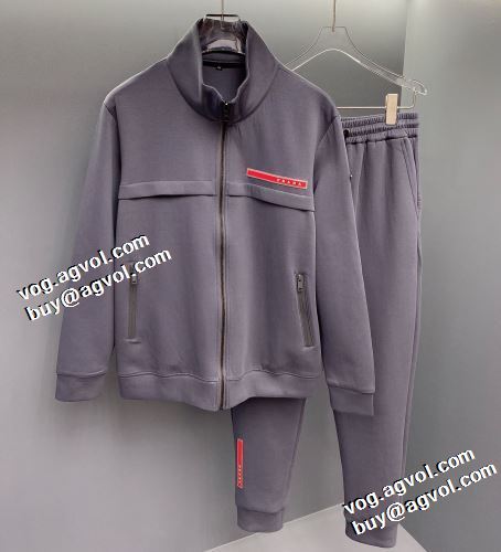 海外セレブ愛用 プラダスーパーコピー 2021秋冬 プラダ PRADA ビンテージ感ある セットアップ上下 2色可選 程よい厚み