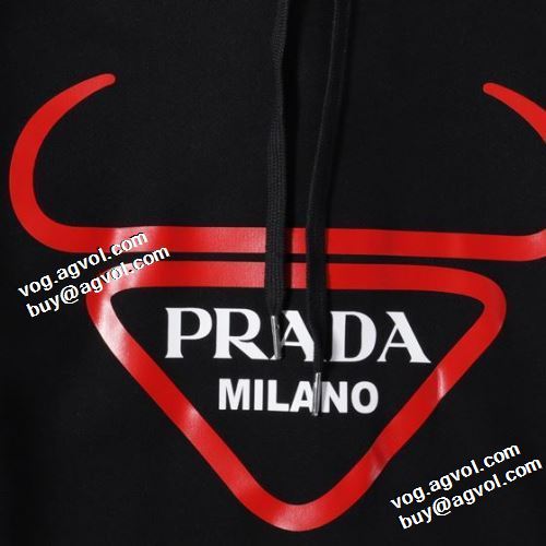 パーカー 2021秋冬 プラダ PRADA スタイリッシュ ファッション 人気 プラダコピー 2色可選 おしゃれさ抜群パーカ