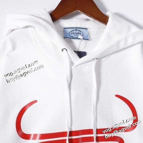 パーカー 2021秋冬 プラダ PRADA スタイリッシュ ファッション 人気 プラダコピー 2色可選 おしゃれさ抜群パーカ