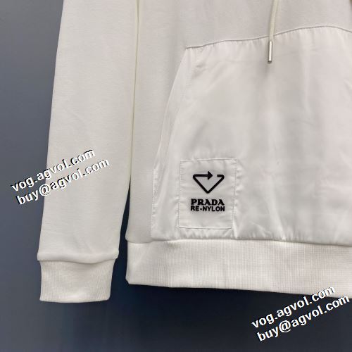 スタイリッシュな印象 プラダ PRADA デザイン性の高い プラダコピー ブランド 2021秋冬 パーカー 2色可選 柔らかい手触り