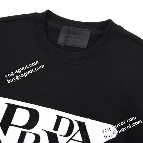 プルオーバーパーカー 2021秋冬 コスパ最高のプライス 2色可選 プラダ PRADA ロゴパーカー プラダブランド 偽物 通販 スタイリッシュ