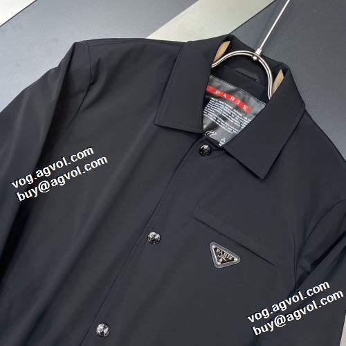 ブルゾン 2色可選 プラダコピーブランド シンプルなデザイン 防寒機能ある プラダ PRADA 2021秋冬 今一番HOTな新品 スナップ止め仕様