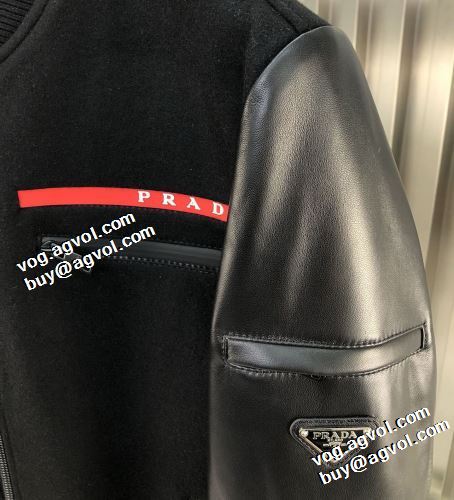 革ジャンパーコート プラダ PRADA 2021秋冬 こだわりのコート 落ち着いた質感 プラダブランドコピー おしゃれな装い