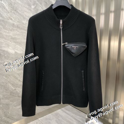 2021秋冬 大人気アイテム！入手困難 プラダ PRADA 適度な厚み セーターコート 風合いの出る プラダブランド 偽物 通販 