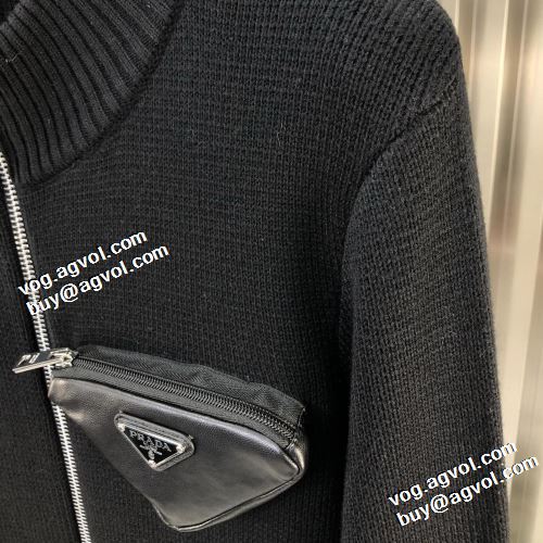 2021秋冬 大人気アイテム！入手困難 プラダ PRADA 適度な厚み セーターコート 風合いの出る プラダブランド 偽物 通販 