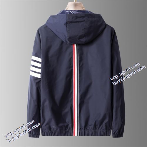 3色可選 魅力ファッション ジャケット シンプルなデザイン 2021秋冬 トムブラウン THOM BROWNE トムブラウンコピー ブランド フード付きコート