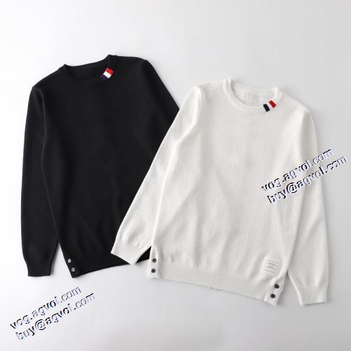 リブ付 秋着用 トムブラウンブランドスーパーコピー 2色可選 2021秋冬 トムブラウン THOM BROWNE サイズ豊富 セーター