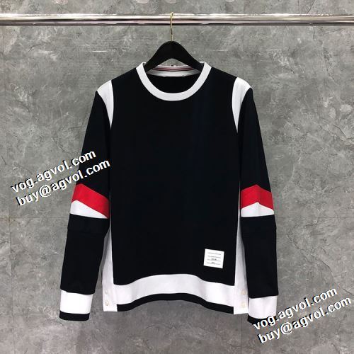 トムブラウンスーパーコピー 2021秋冬 ニットウェア 2色可選 トムブラウン THOM BROWNE ハリのある リブ付 風合いの出る 