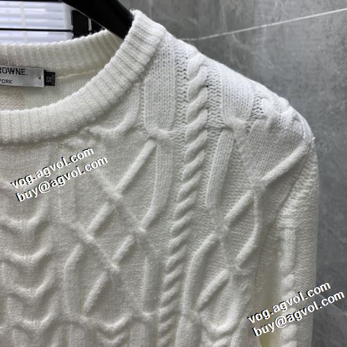 トムブラウンブランド コピー 2021秋冬 履き心地バツグン トムブラウン THOM BROWNE セーター 2色可選 スタイリッシュ 上品な輝きを放つ形