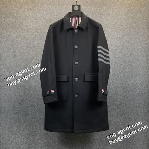 トムブラウン THOM BROWNE ジャケット お洒落に魅せる トムブラウンコピー 2021秋冬 満足できるコート ロングコート 風合いの出る
