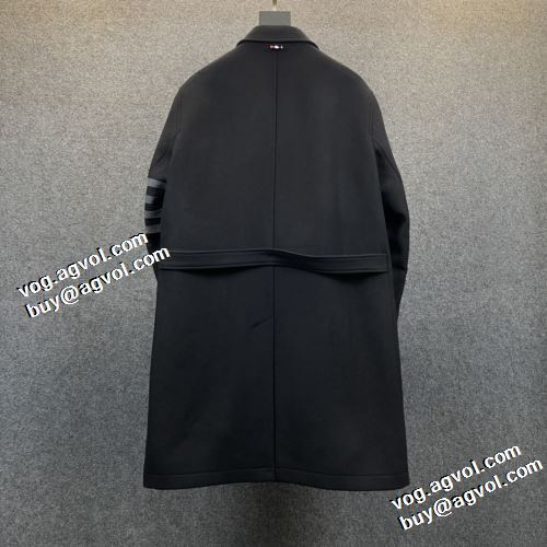 トムブラウン THOM BROWNE ジャケット お洒落に魅せる トムブラウンコピー 2021秋冬 満足できるコート ロングコート 風合いの出る