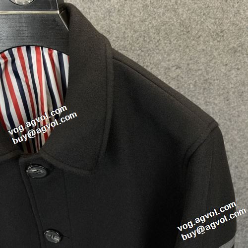 トムブラウン THOM BROWNE ジャケット お洒落に魅せる トムブラウンコピー 2021秋冬 満足できるコート ロングコート 風合いの出る