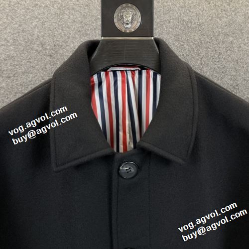 トムブラウン THOM BROWNE ジャケット お洒落に魅せる トムブラウンコピー 2021秋冬 満足できるコート ロングコート 風合いの出る