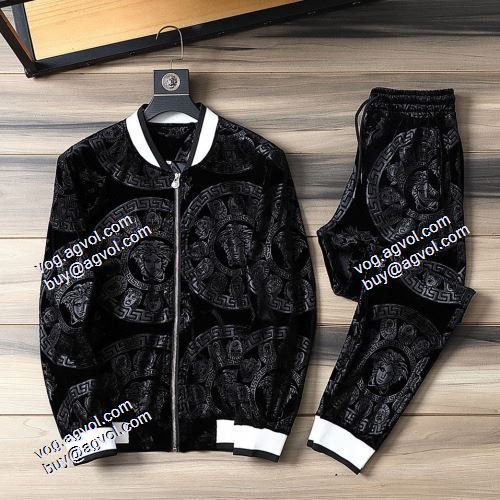 セットアップ上下 人目を惹くデザイン 2色可選 2021秋冬 ヴェルサーチVERSACE 飽きのこないデザイン ヴェルサーチコピー ブランド