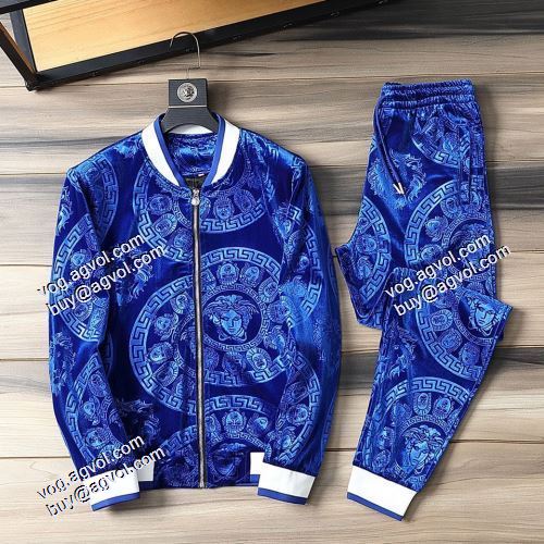 セットアップ上下 人目を惹くデザイン 2色可選 2021秋冬 ヴェルサーチVERSACE 飽きのこないデザイン ヴェルサーチコピー ブランド