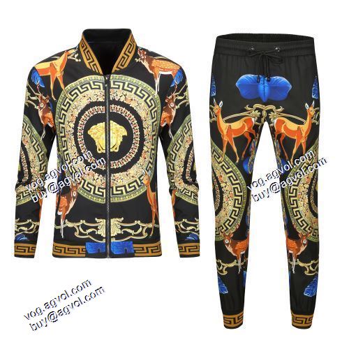人気 ランキング 2021秋冬 高級感漂わせる セットアップ上下 ヴェルサーチVERSACE アニマル柄コート ヴェルサーチスーパーコピー