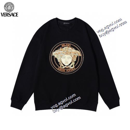 2021秋冬 ヴェルサーチVERSACE ヴェルサーチコピーブランド 個性的 2色可選 ロゴパーカー プルオーバーパーカー おしゃれさ抜群パーカ 