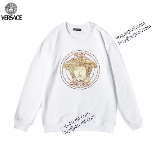 2021秋冬 ヴェルサーチVERSACE ヴェルサーチコピーブランド 個性的 2色可選 ロゴパーカー プルオーバーパーカー おしゃれさ抜群パーカ 