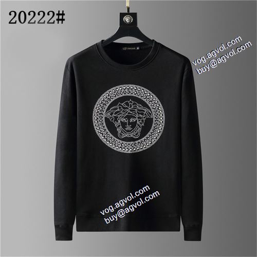 2色可選 希少価値大！ プルオーバーパーカー 男女兼用パーカー ヴェルサーチ偽物ブランド 2021秋冬 ヴェルサーチVERSACE スタイリッシュ