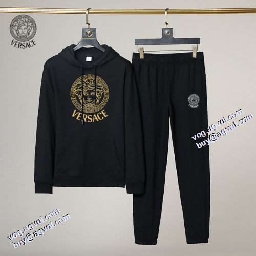 ヴェルサーチコピー コスパ最高のプライス 2021秋冬 セットアップ上下 2色可選 ヴェルサーチVERSACE 春先まで使える