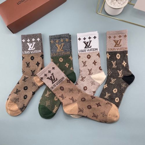 靴下 多色選択可 ルイ ヴィトンコピー 2022新作 耐久性のある 良い肌触り ルイ ヴィトン LOUIS VUITTON 