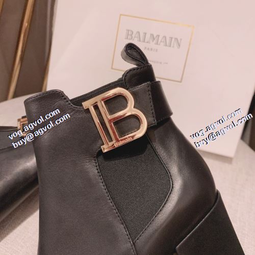 バルマンスーパーコピー 3色可選 人気販売中 レザーブーツ 2021秋冬 バルマン BALMAIN 太ヒール/スティックヒール