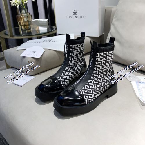 ショートブーツ 耐久性に優れ 2021秋冬 ジバンシィスーパーコピー 紐なし ジバンシー GIVENCHY 2色可選 ローヒール 極上シューズ