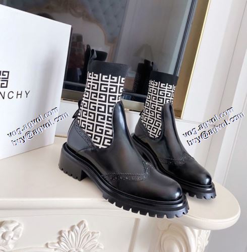 2021秋冬 ショートブーツ ジバンシー GIVENCHY チロリアンテープ 流行り ジバンシィコピー 柔軟 ブランド ギンガム 3色可選 