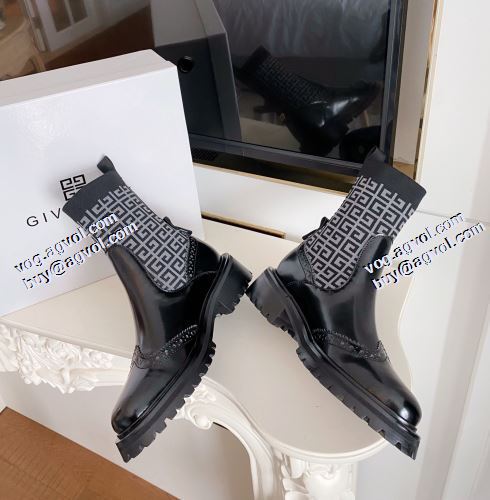 2021秋冬 ショートブーツ ジバンシー GIVENCHY チロリアンテープ 流行り ジバンシィコピー 柔軟 ブランド ギンガム 3色可選 