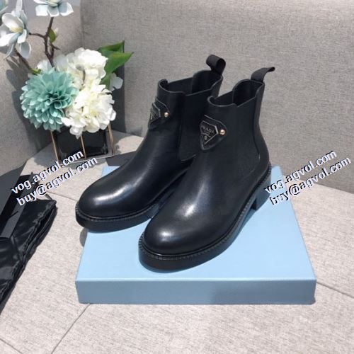 履き心地抜群 2021秋冬 プラダスーパーコピー 履き心地 レザーシューズ靴 プラダ PRADA 程よい高さ ブーツ レディース