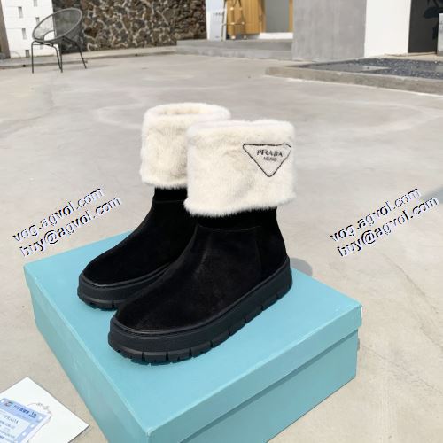プラダコピーブランド 2021秋冬 プラダ PRADA 極上シューズ 2色可選 レザーシューズ靴 高級感ある 暖かい 